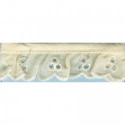 1 3/4" Ivory Ruffled Eyelet Lace Trim by the Yard