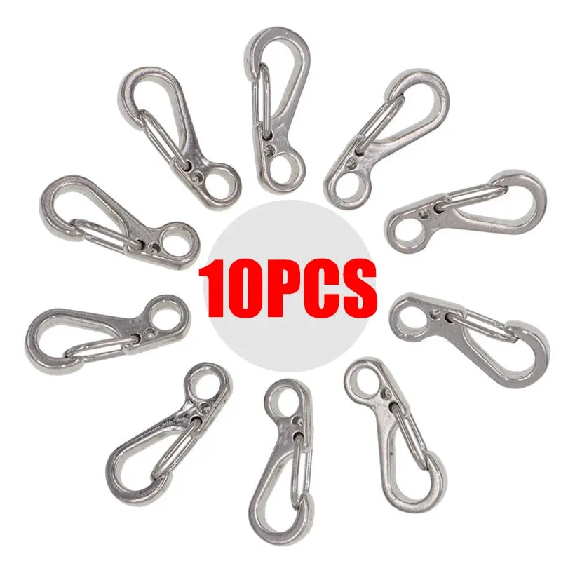 10Pcs Mini Spring Backpack Clasps