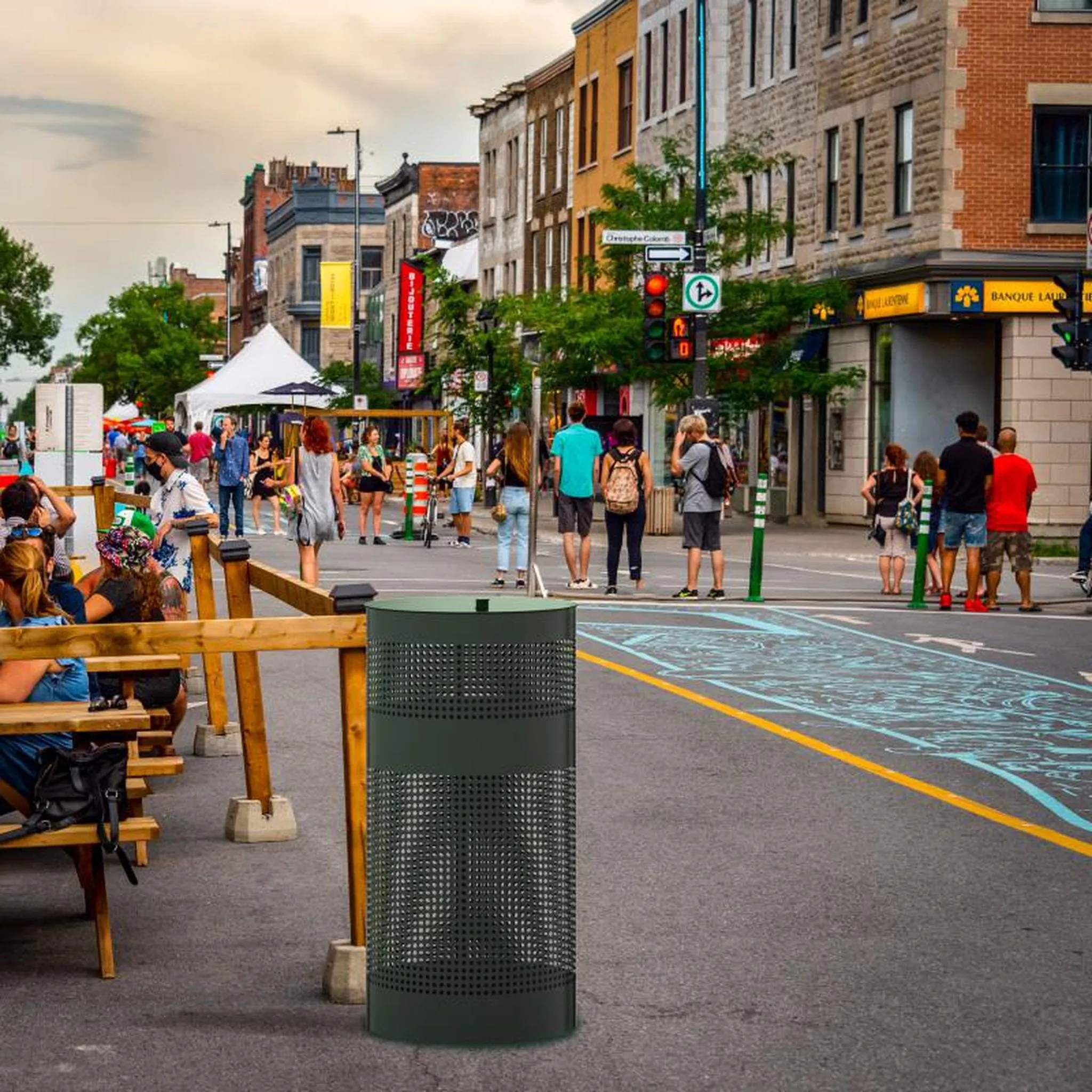 11.5 Gallon Stainless Steel Outdoor Trash Can