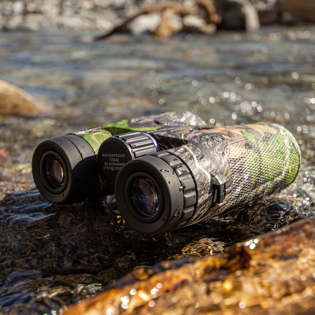 12x42mm Blackhawk Waterproof Binoculars, Mossy Oak® Break-Up® Camo | AB11848