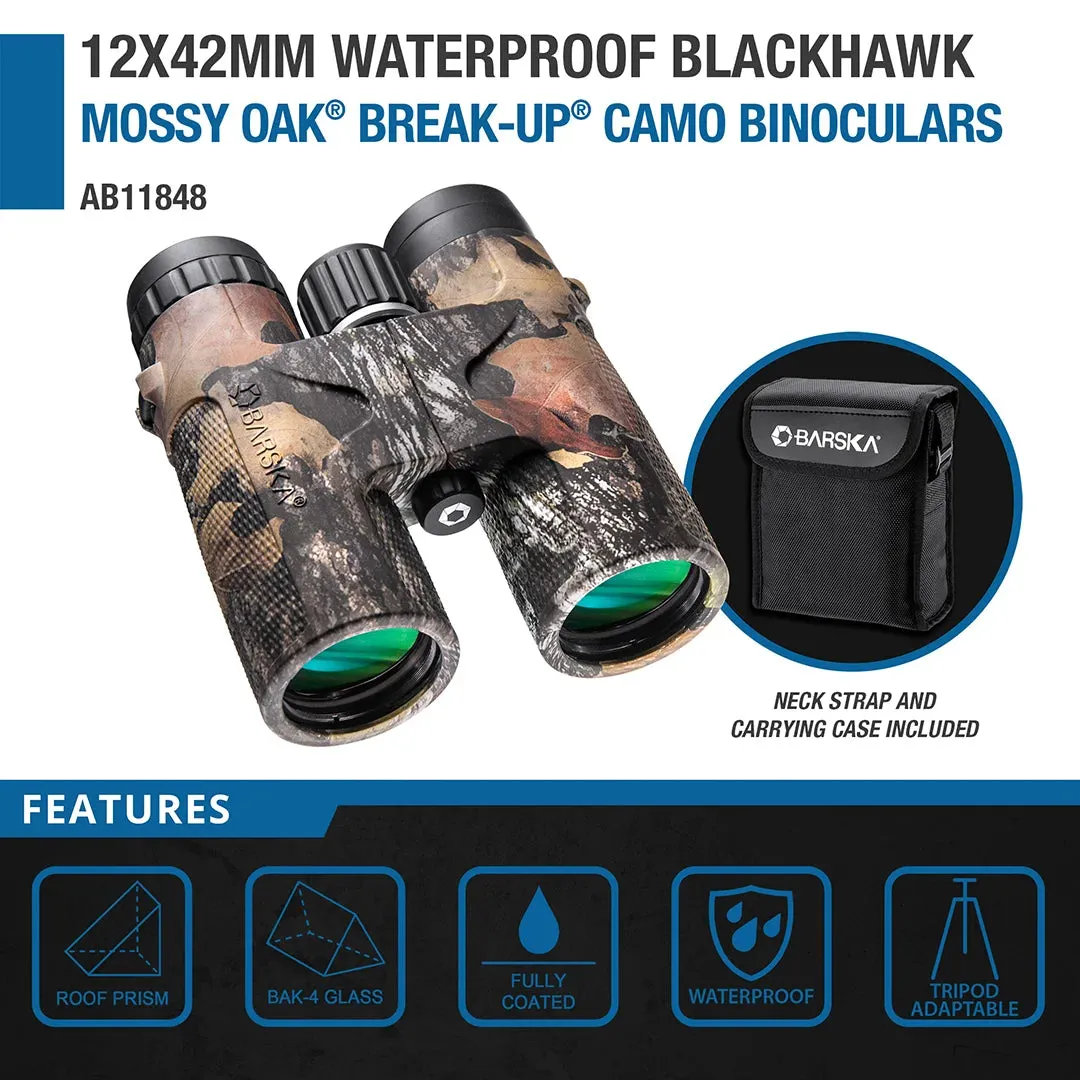 12x42mm Blackhawk Waterproof Binoculars, Mossy Oak® Break-Up® Camo | AB11848