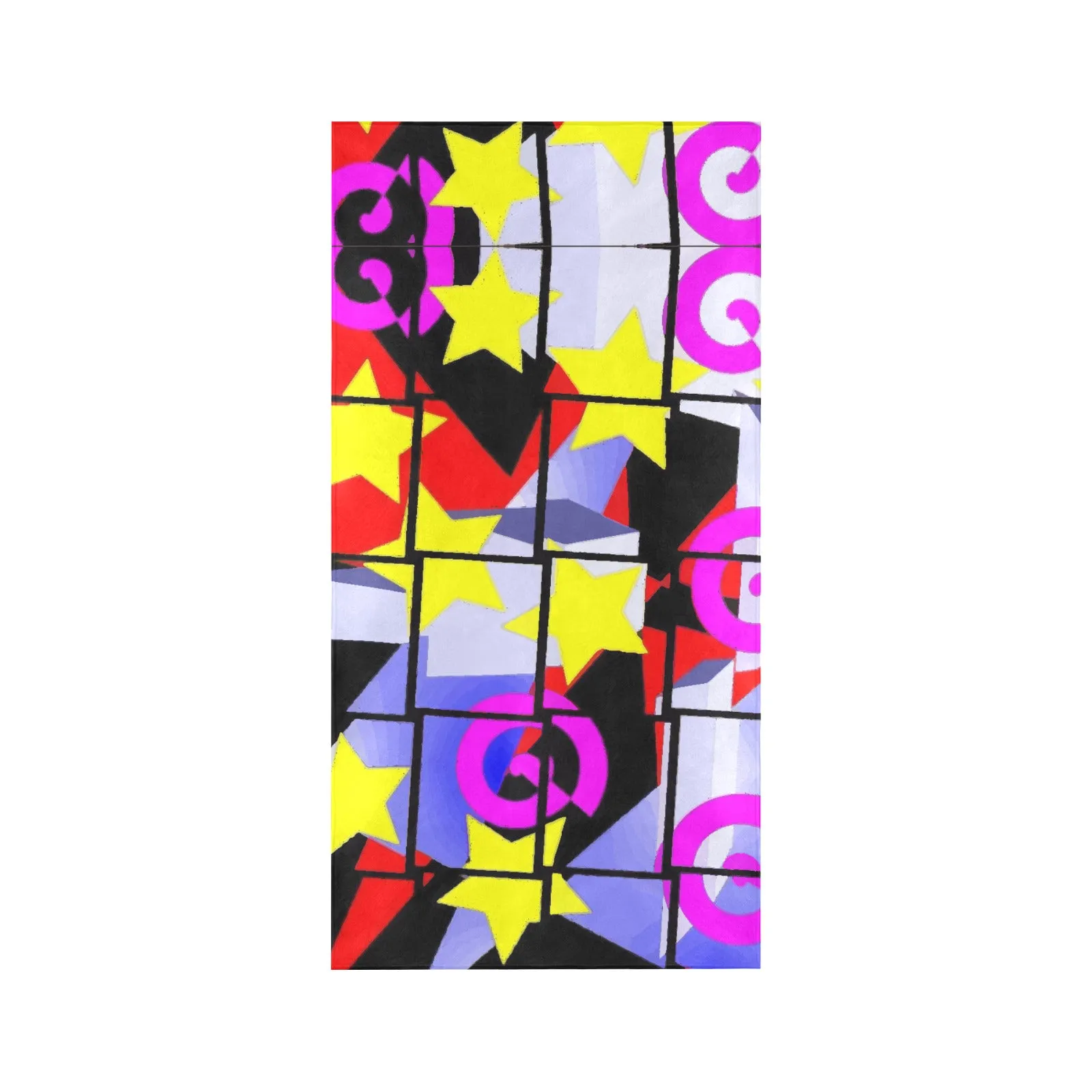 1980's Abstract Design Beach Towel - 30"x 60" (Made in USA)