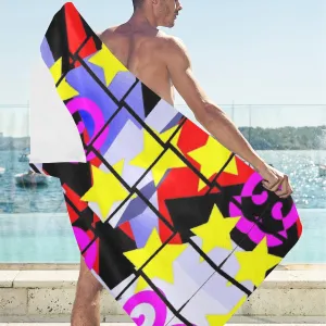 1980's Abstract Design Beach Towel - 30"x 60" (Made in USA)