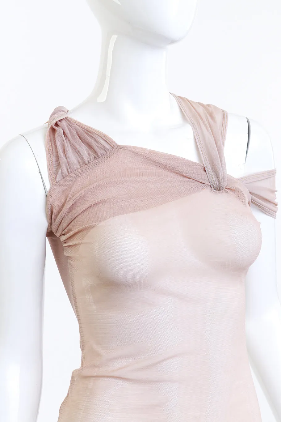 1999 S/S Asymmetric Sleeveless Mesh Top