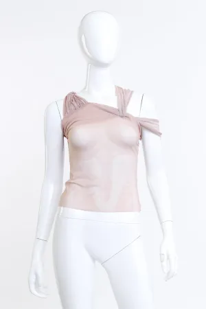 1999 S/S Asymmetric Sleeveless Mesh Top