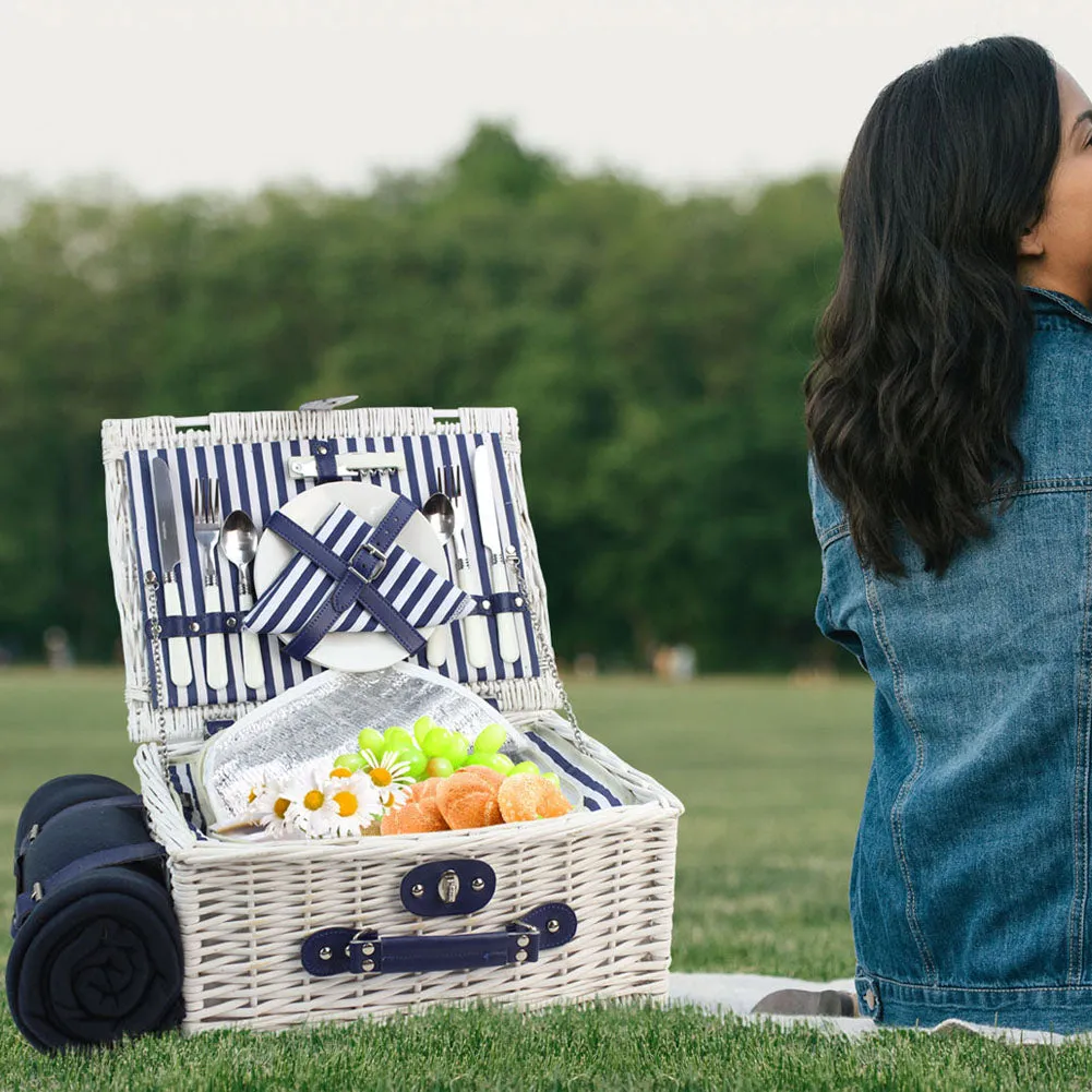 2 Person Picnic Basket White