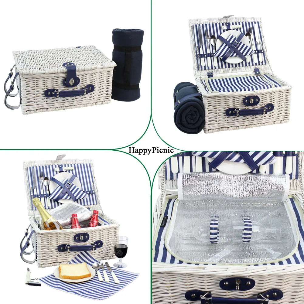 2 Person Picnic Basket White