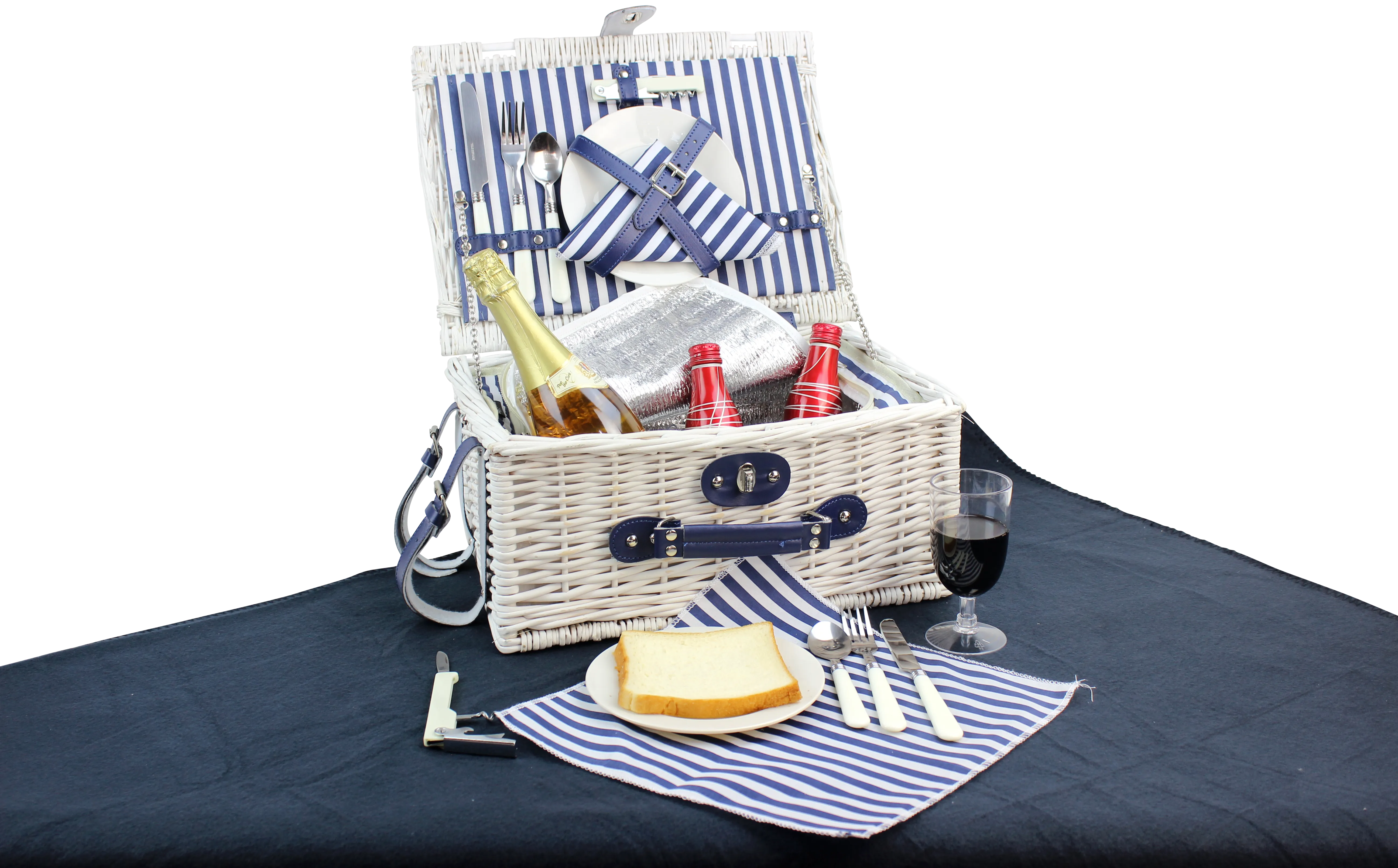 2 Person Picnic Basket White
