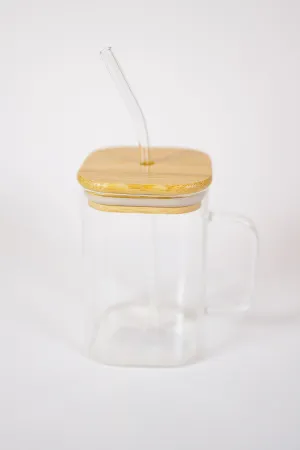 20oz Square Glass Cup