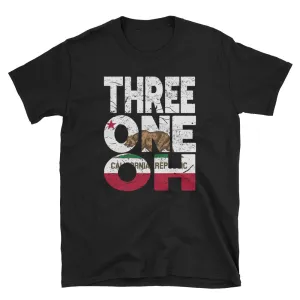 310 Area Code California Republic Flag Short-Sleeve Unisex T-Shirt