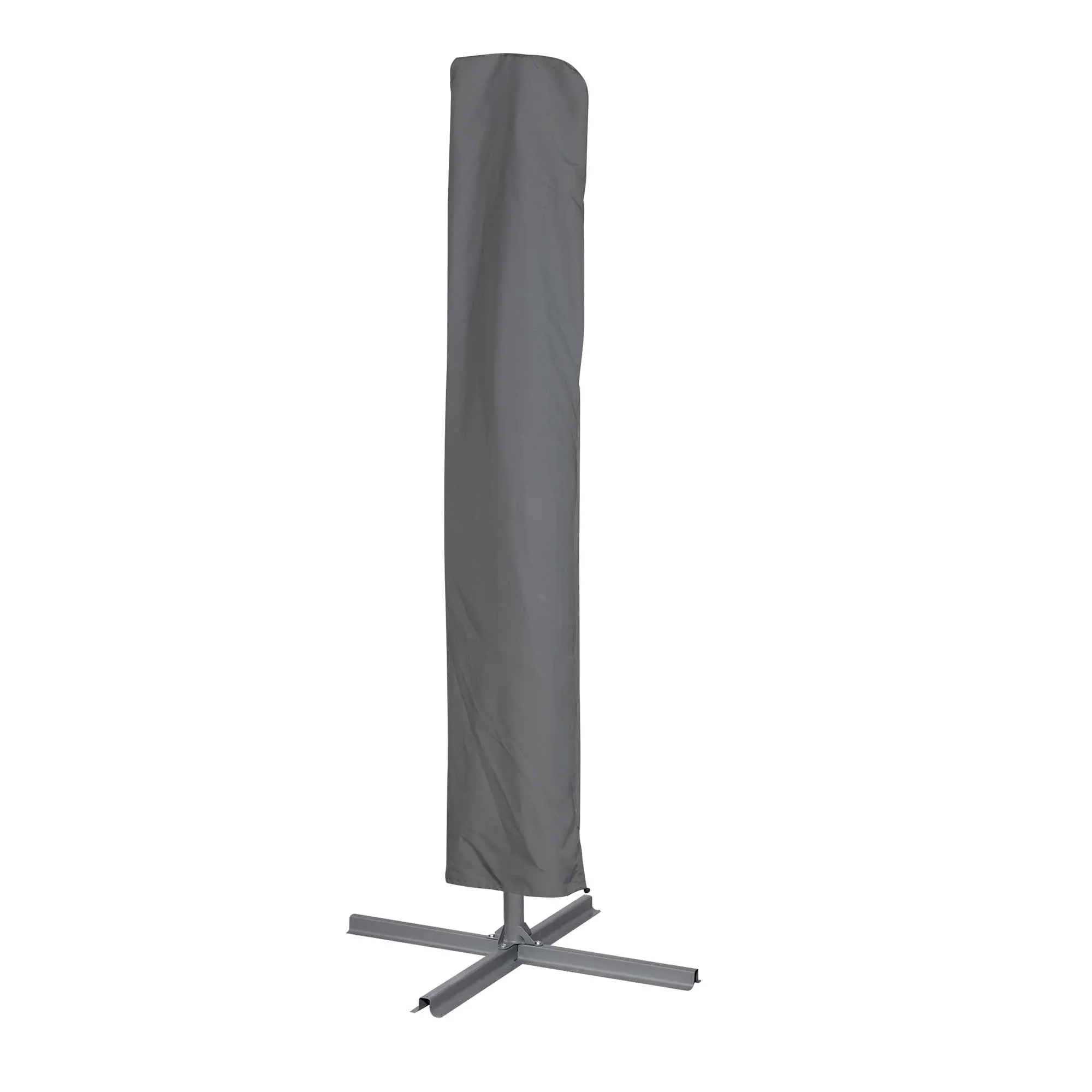 Ø3m Banana Parasol/Umbrella with Cover & Crank Handle - Grey - DG264