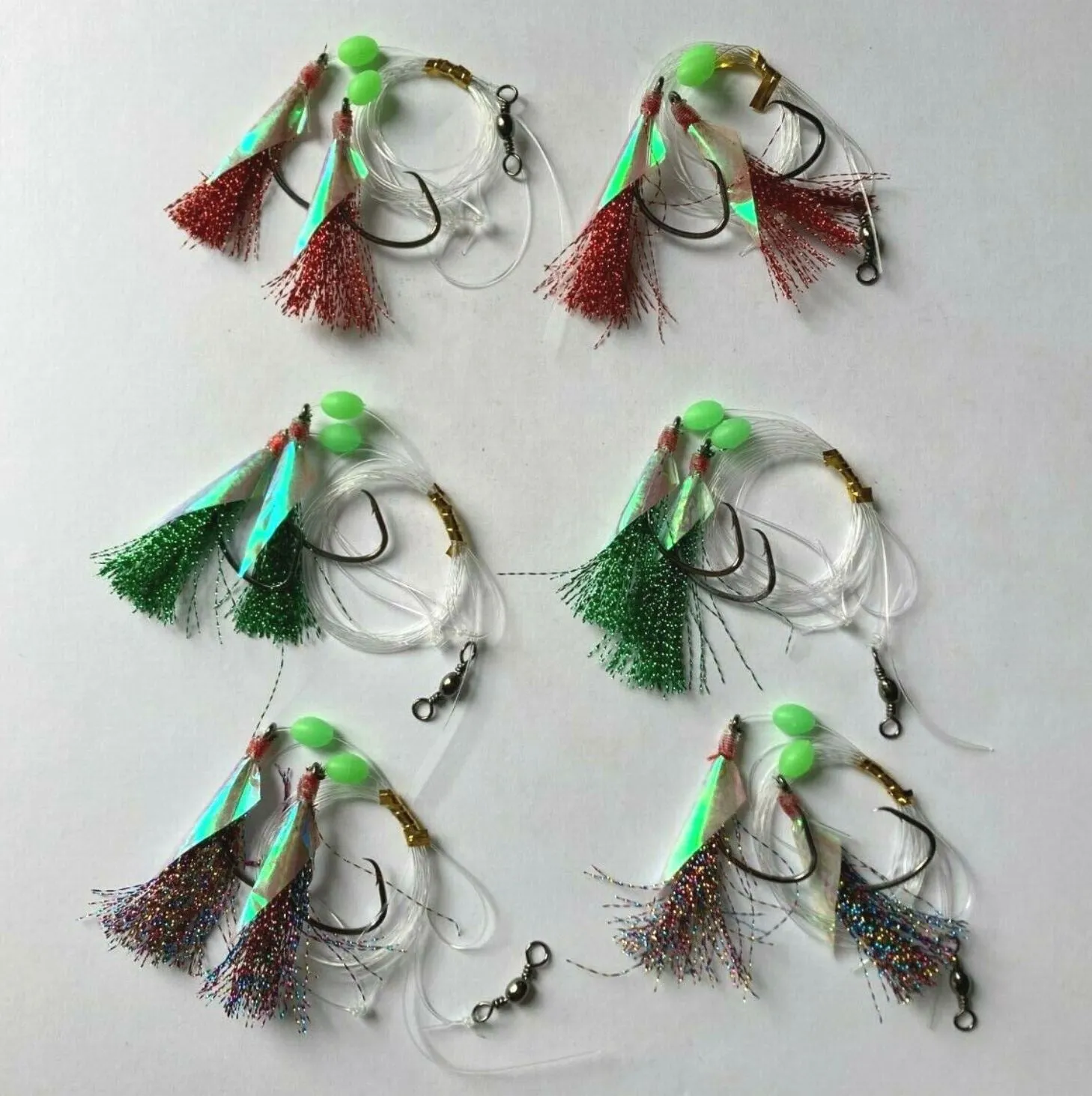 6 x Custom Designed Snapper Fishing Rigs Tackle