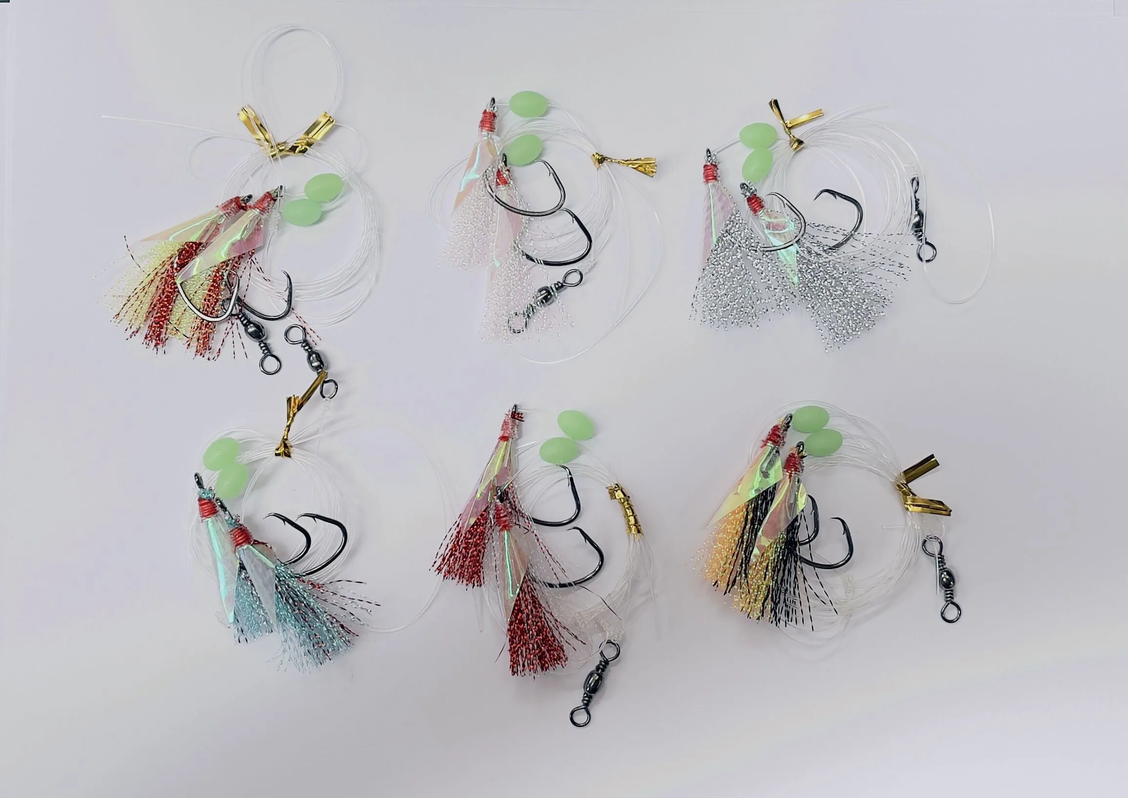 6 x Custom Designed Snapper Fishing Rigs Tackle