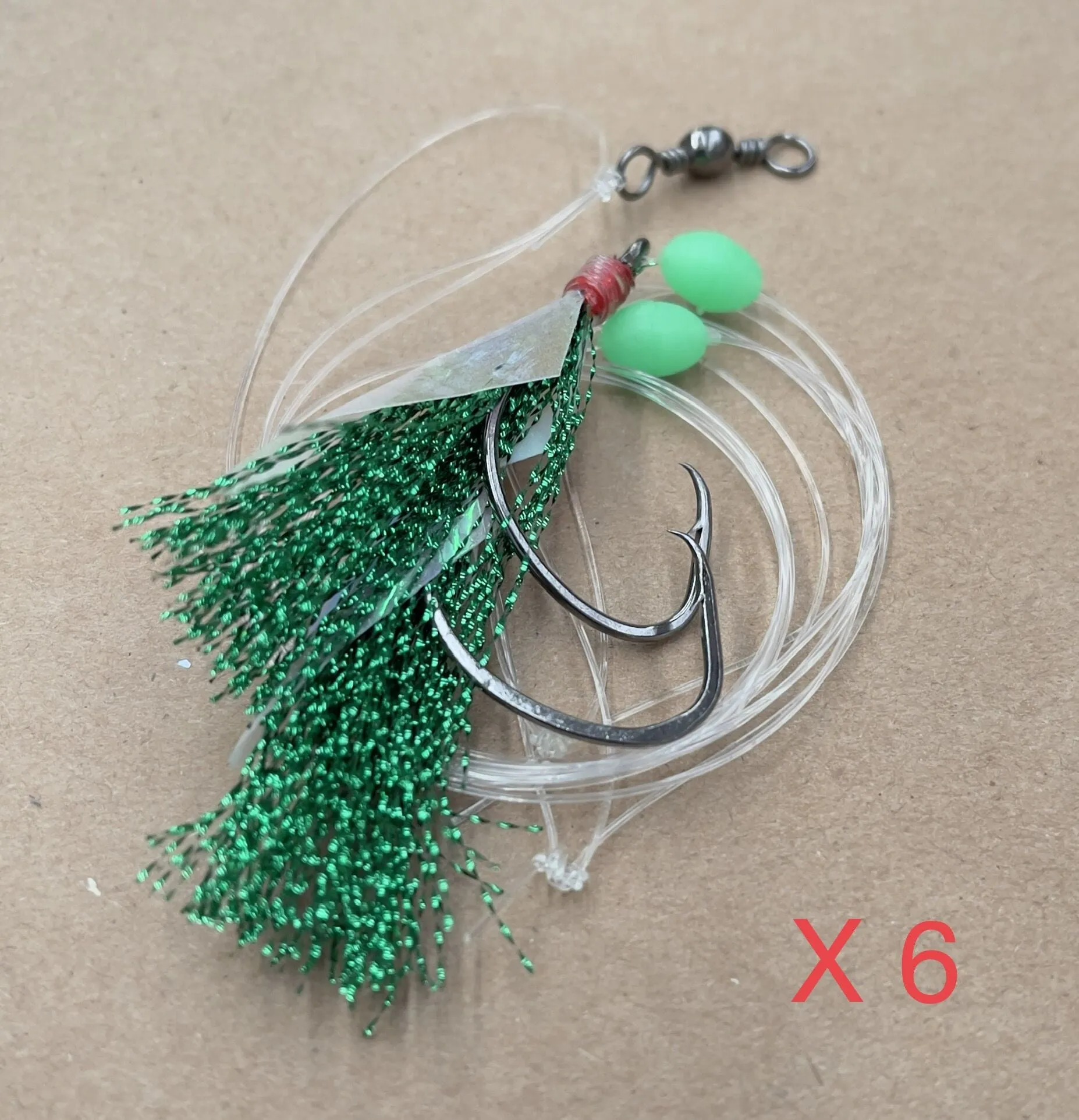 6 x Custom Designed Snapper Fishing Rigs Tackle