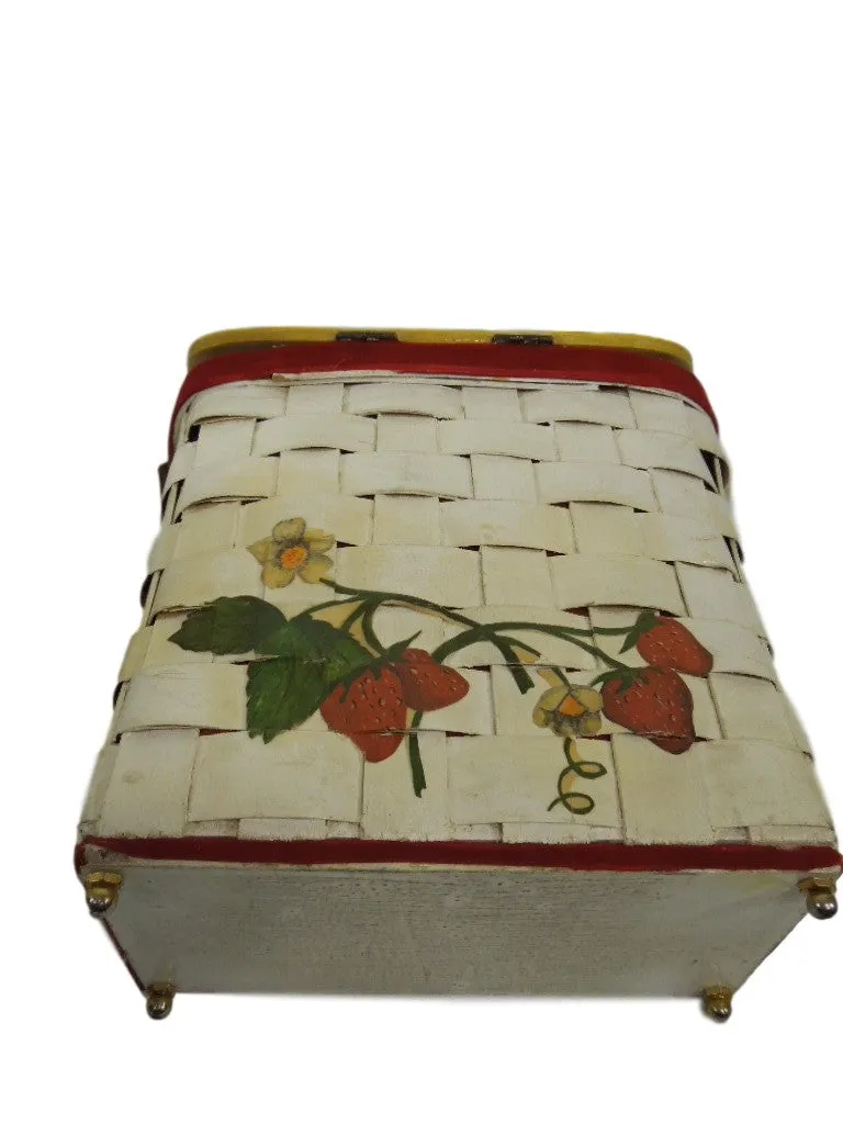70s Decoupage Picnic Basket Purse