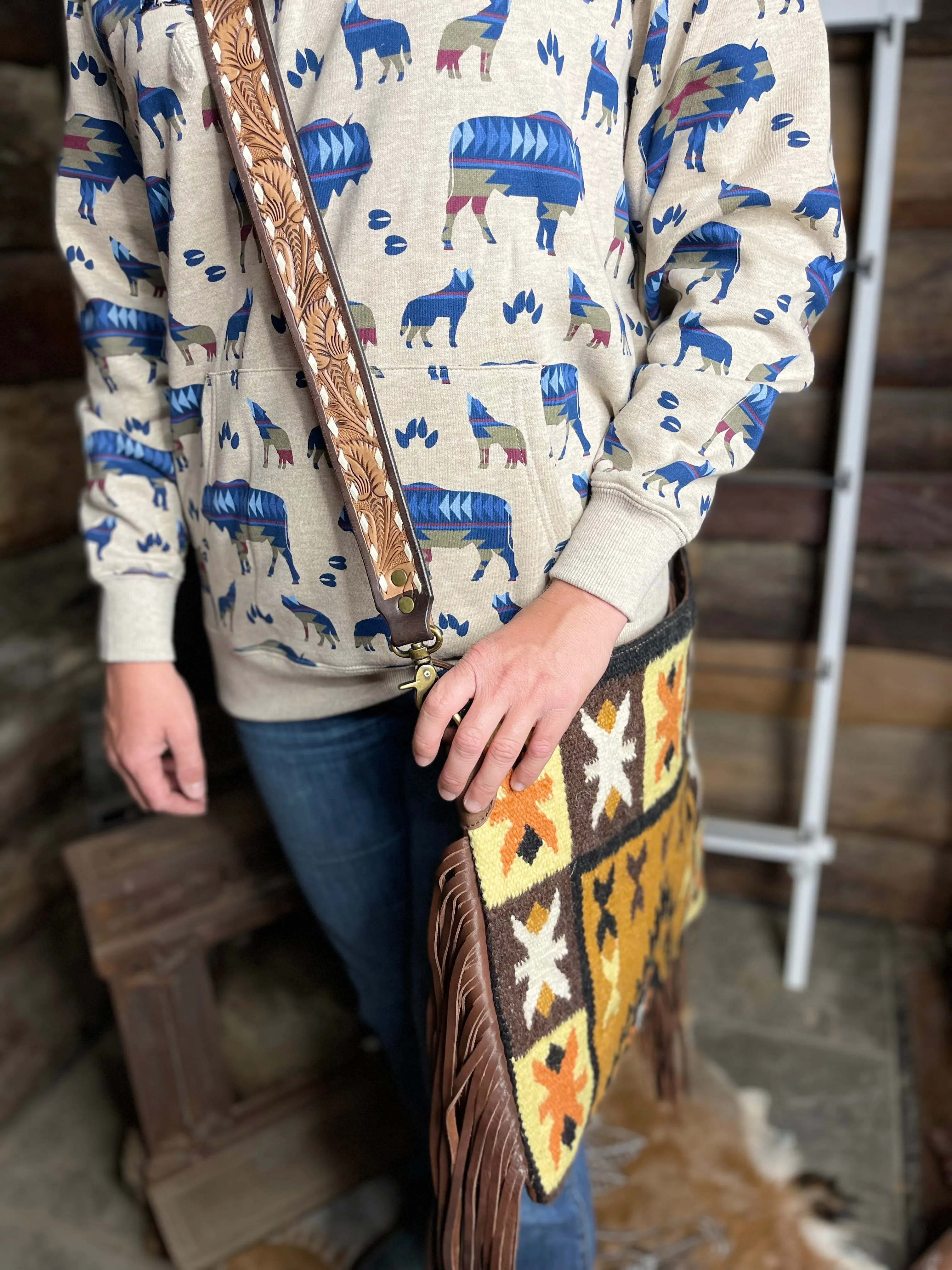 ADBGA218A Saddle Blanket Large Crossbody