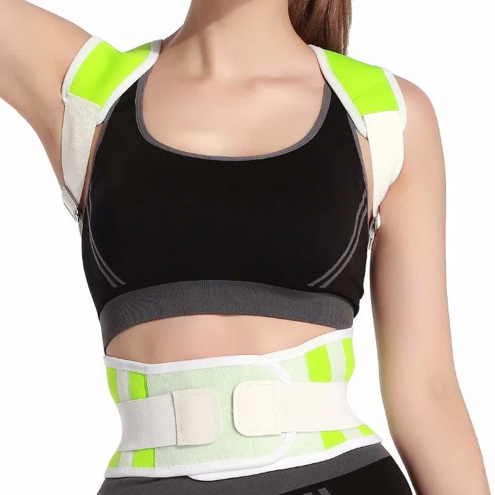 Adjustable Posture-Support Brace and Double-Compression Belt