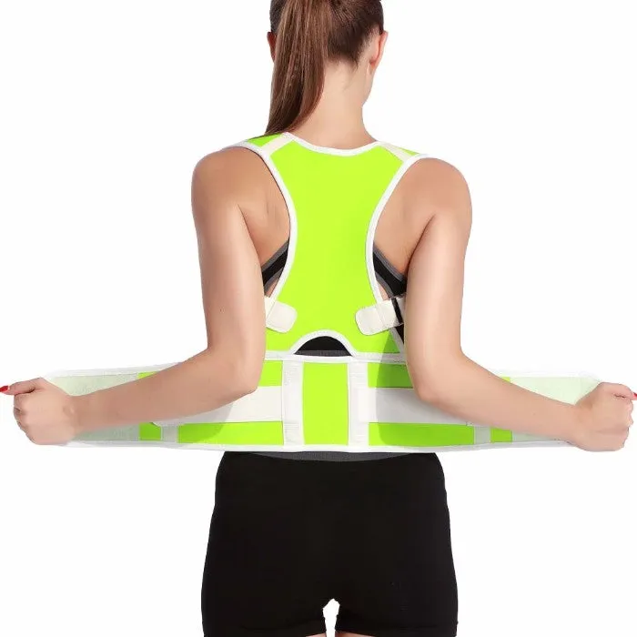 Adjustable Posture-Support Brace and Double-Compression Belt
