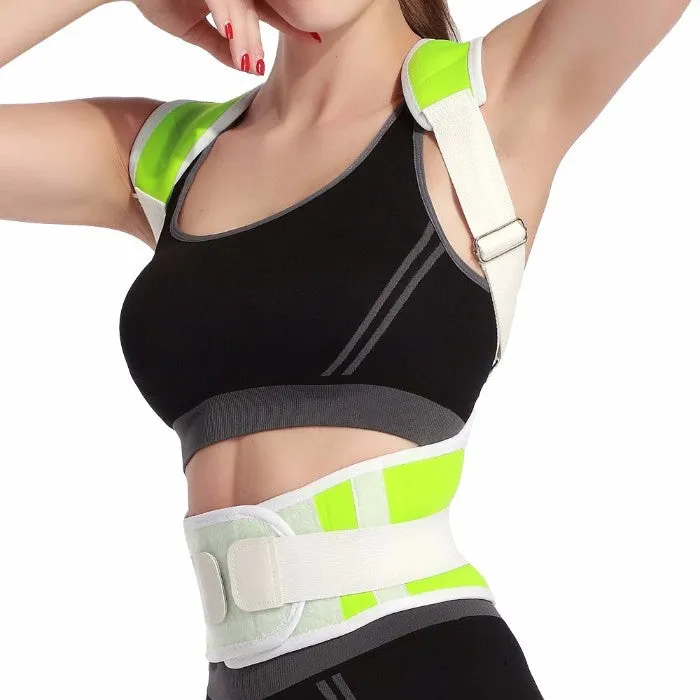 Adjustable Posture-Support Brace and Double-Compression Belt
