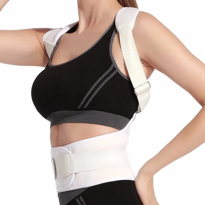Adjustable Posture-Support Brace and Double-Compression Belt