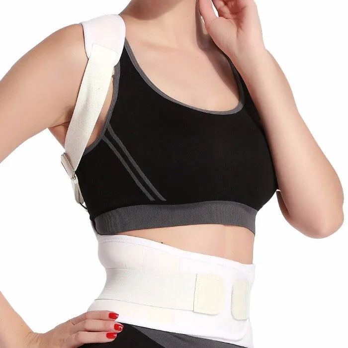 Adjustable Posture-Support Brace and Double-Compression Belt