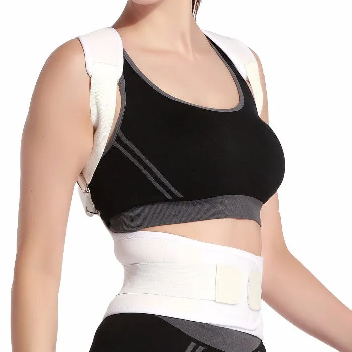 Adjustable Posture-Support Brace and Double-Compression Belt