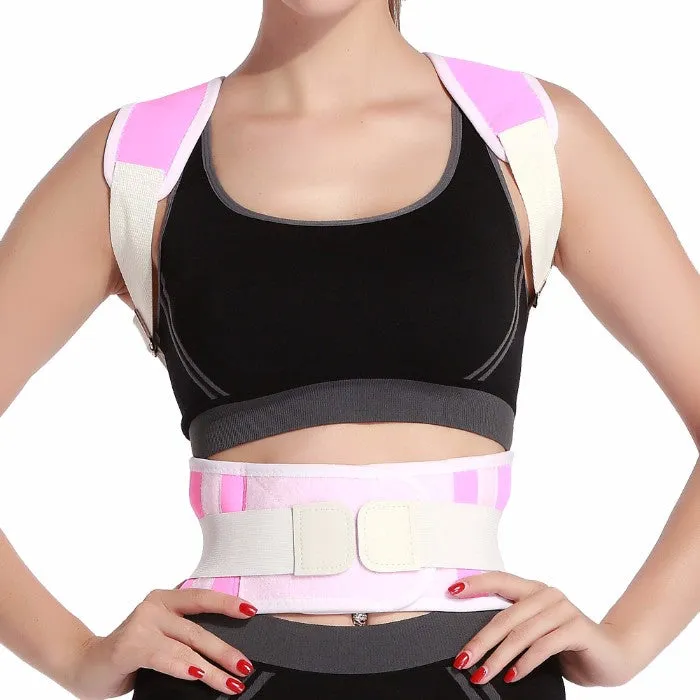 Adjustable Posture-Support Brace and Double-Compression Belt