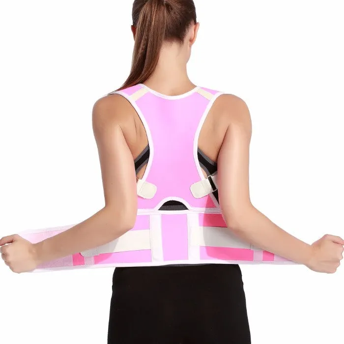 Adjustable Posture-Support Brace and Double-Compression Belt