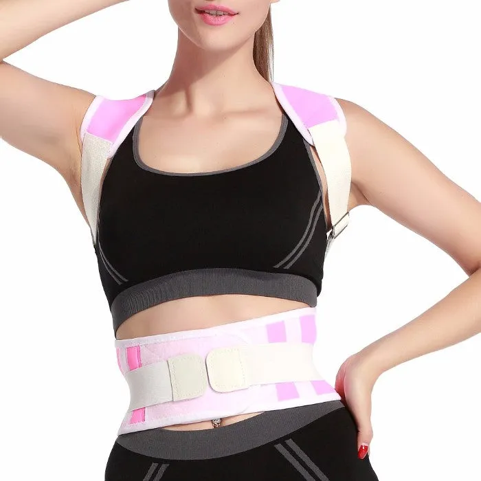 Adjustable Posture-Support Brace and Double-Compression Belt