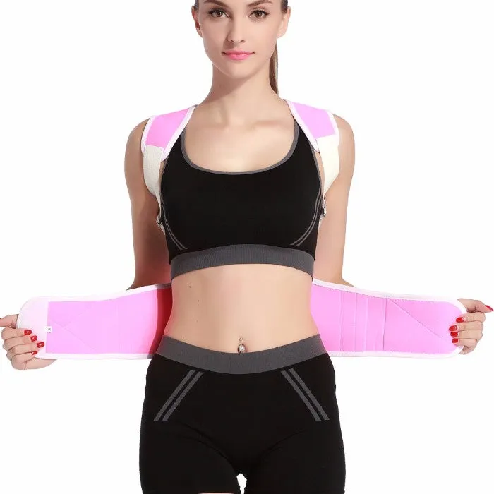 Adjustable Posture-Support Brace and Double-Compression Belt
