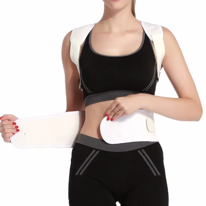 Adjustable Posture-Support Brace and Double-Compression Belt