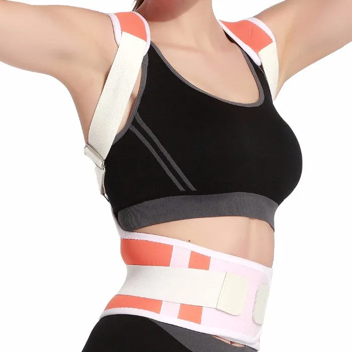 Adjustable Posture-Support Brace and Double-Compression Belt
