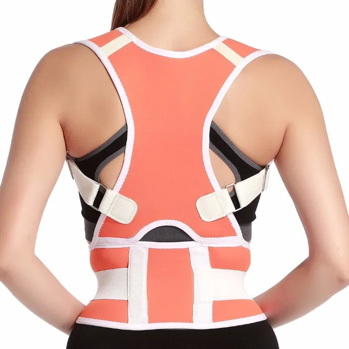 Adjustable Posture-Support Brace and Double-Compression Belt