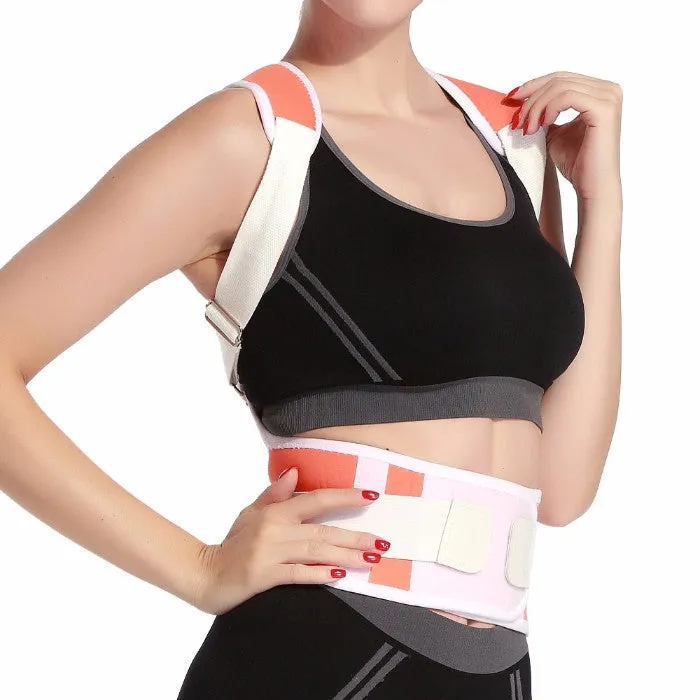Adjustable Posture-Support Brace and Double-Compression Belt