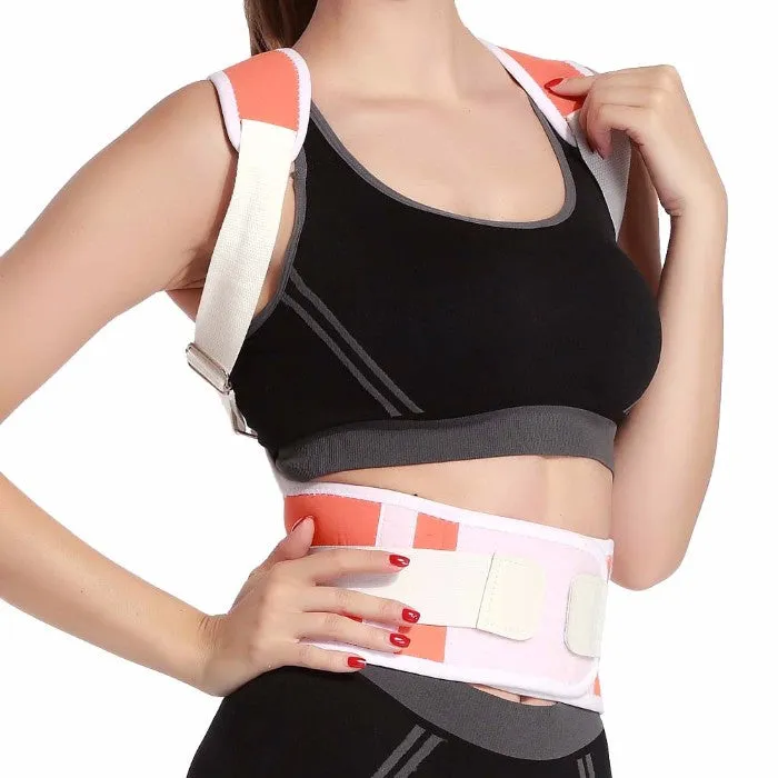 Adjustable Posture-Support Brace and Double-Compression Belt