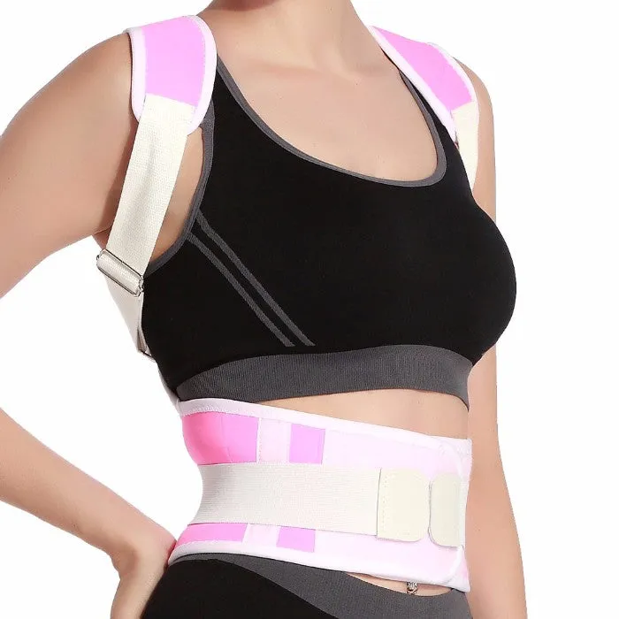 Adjustable Posture-Support Brace and Double-Compression Belt