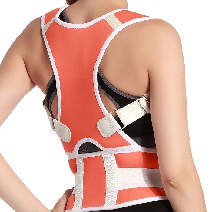 Adjustable Posture-Support Brace and Double-Compression Belt