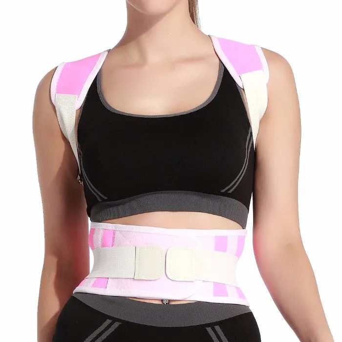 Adjustable Posture-Support Brace and Double-Compression Belt