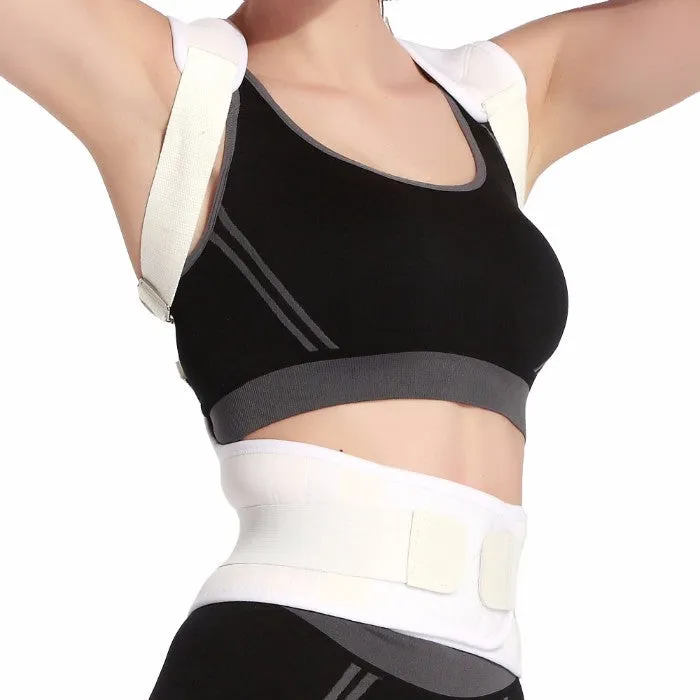 Adjustable Posture-Support Brace and Double-Compression Belt