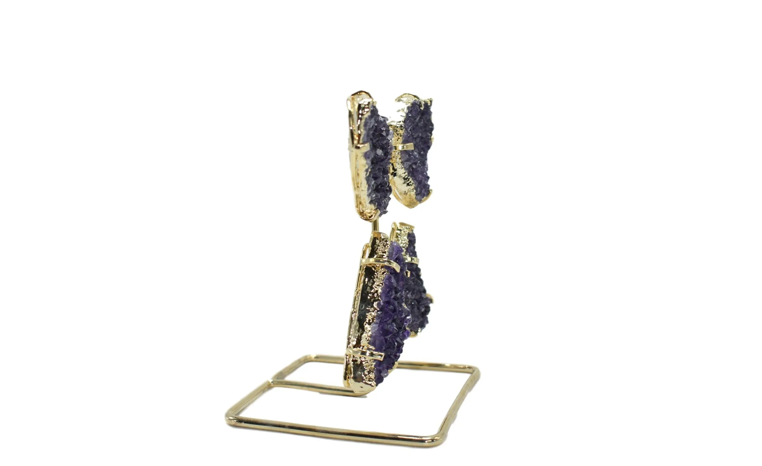 Amethyst Butterfly on Wire Stand