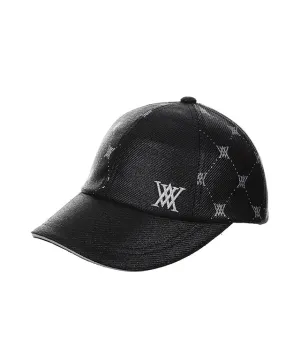 ANEW Golf Monogram Wide Ball Cap - Black