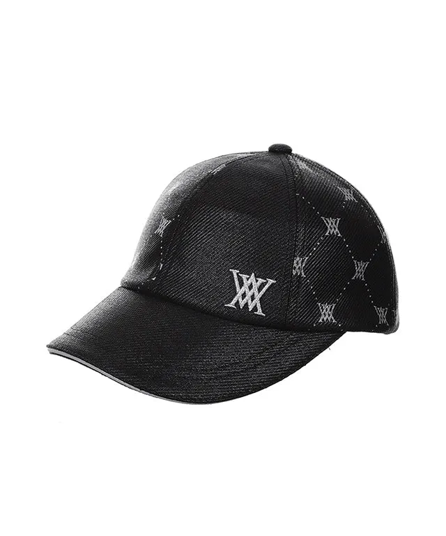 ANEW Golf Monogram Wide Ball Cap - Black