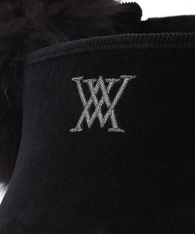 ANEW Golf: Women's Real Fur Snow Winter Visor - Black