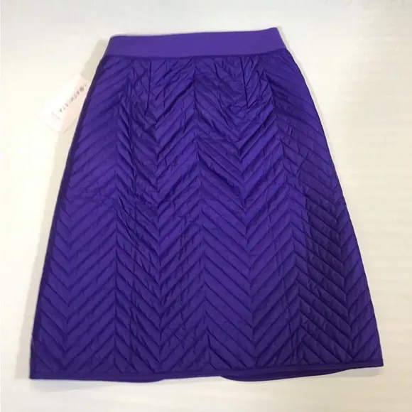 Athleta Womens Apres Ski Skirt Size 0 Two Way Zip Quilted Insulated Nylon Midi