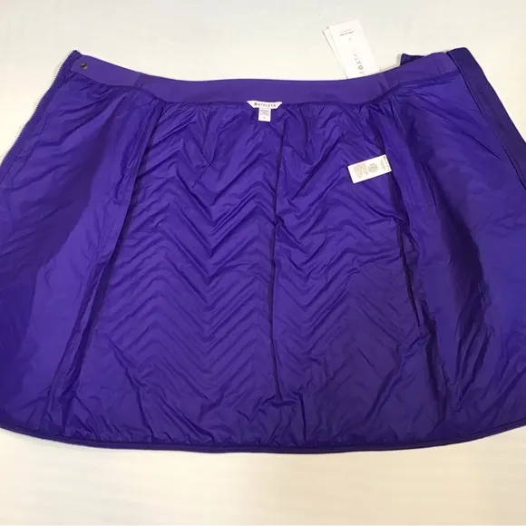 Athleta Womens Apres Ski Skirt Size 0 Two Way Zip Quilted Insulated Nylon Midi