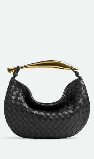 Avianna Weave Metal Handbag - Black