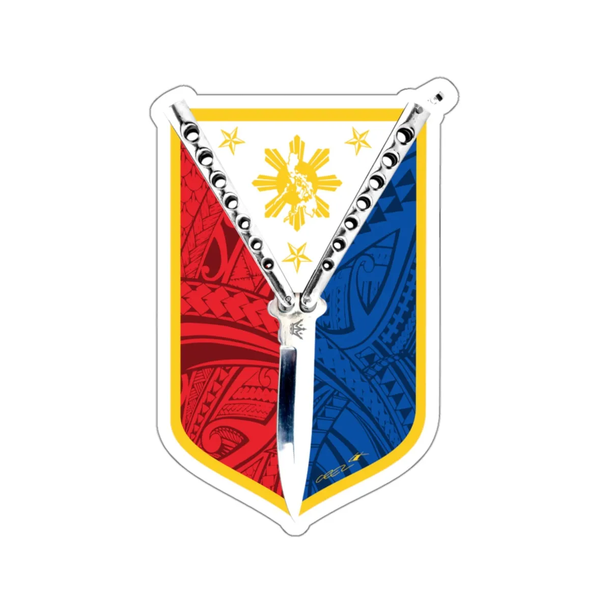 Balisong Shield Decal