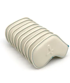 Baron Signature Iron Headcover made by Finest Calf Leather - White