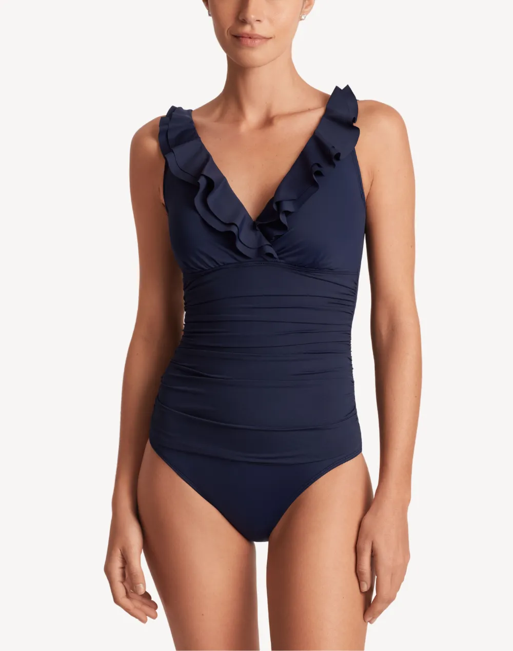 Beach Club Solids Ruffle Underwire One Piece