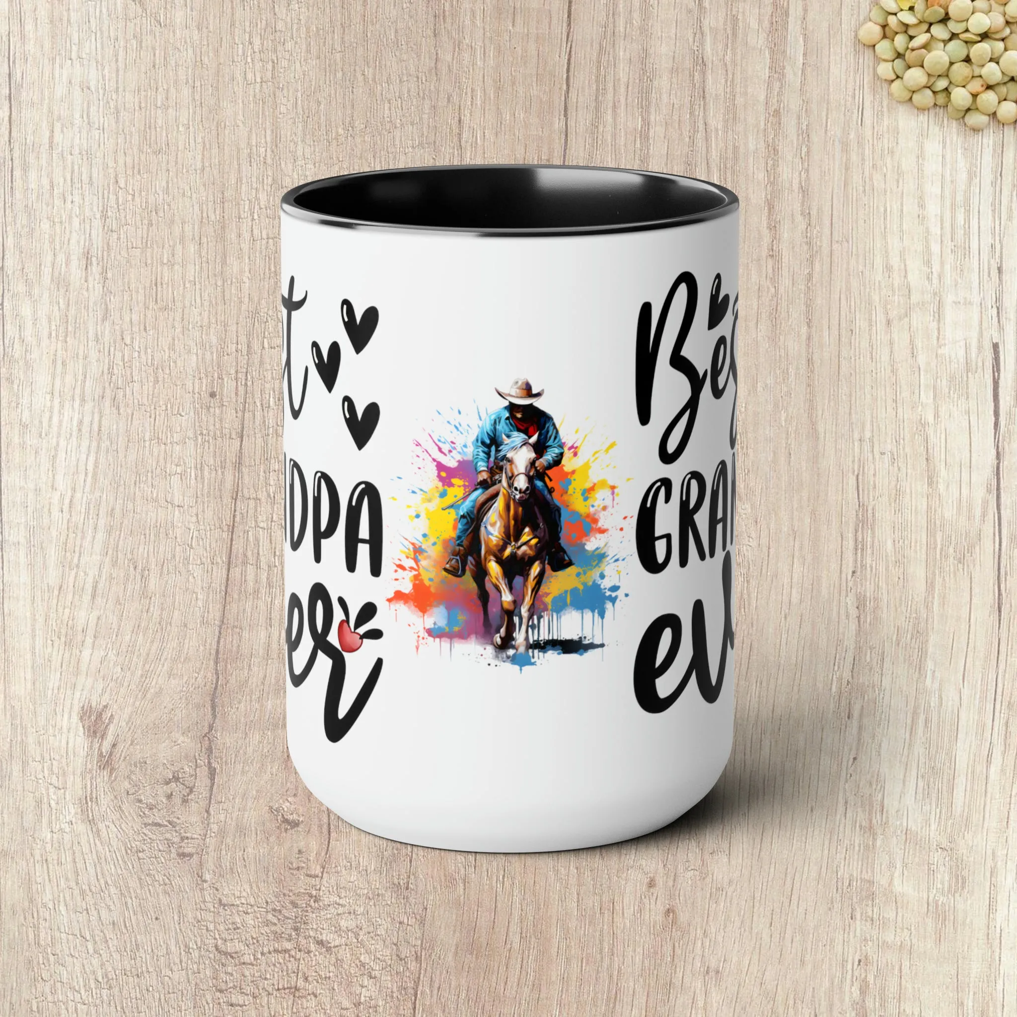 BEST GRANDPA EVER - Two-Tone Coffee Mug - 15oz - 5 Color Options